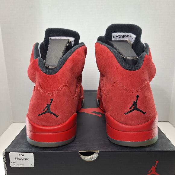 Air Jordan 5 Retro Mens 12 Red Suede 136027-602 Basketball Shoes Sneakers main image 14